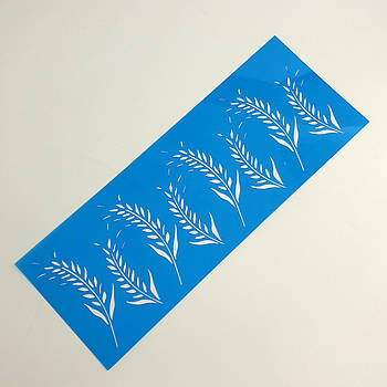 Бордовий трафарет Колоски (пшениця) No3 9.5х26 см