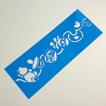 Бордюрний трафарет Візерунок дитячий 9.5х26 см