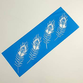 Бордюрний трафарет Перо павича 9.5х26 см