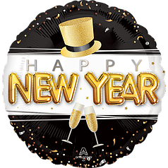 НР036 Коло 18" ANAGRAM-АН New Year - капелюх і келихи (УП)