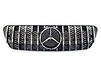 Решетка радиатора на Mercedes ML-Class W163 1997-2005 год GT Panamericana ( Черная с хром полосками )