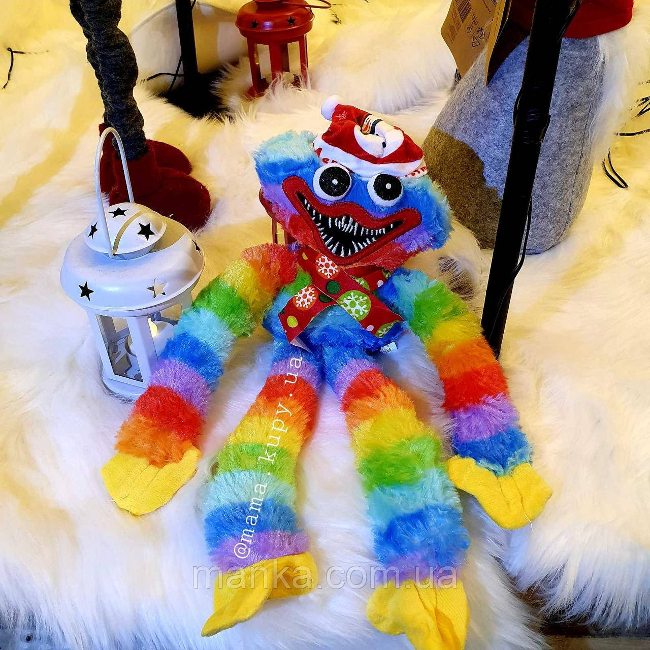 Новорічна серія М'яка іграшка Хагі Вагі Poppy Playtime 32 см Кольорова, фото 1