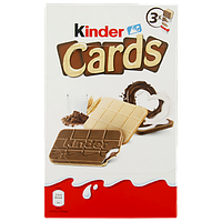 Печиво картки Кіндер Kinder cards 6*12,8g 76,8g 18шт/ящ (Код: 00-00013061)