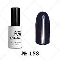 158 - Akinami Color Gel Polish - Black Blue, 9ml