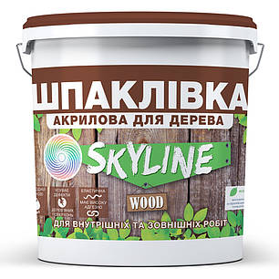 Шпаклівка для Дерева готова до застосування акрилова SkyLine Wood Горіх 7 кг, фото 2