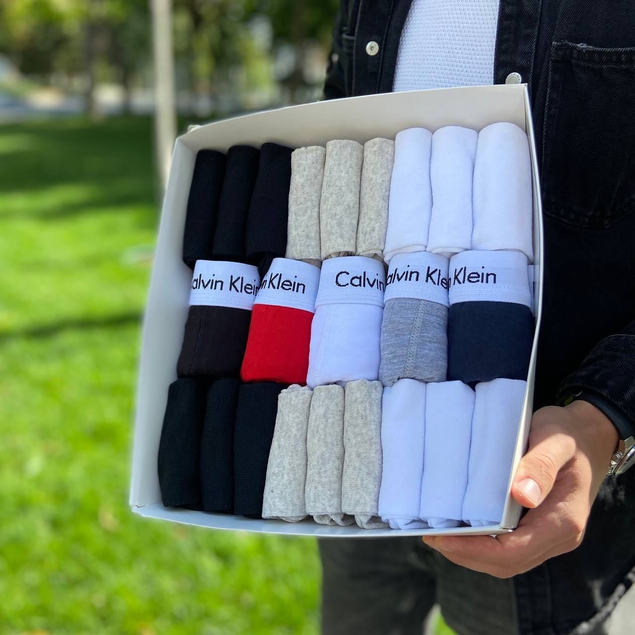 Premium Box CK White (5 Шт Трусов + 18 Пар Носков) — Купить Недорого на