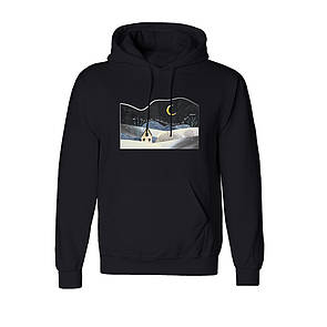 Худі з принтом "It`s the most wonderful time..." засніжений пейзаж, ПРЕМІУМ