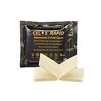 Гемостатический бинт Celox Z-Fold Rapid Hemostatic Gauze 7.6см х 1.5м, Білий, Бинт гемостатичний