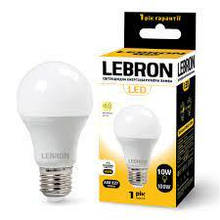 Лампи LED LEBRON 10W Е27  4100K  яскраве світло 11-11-28 світлодіодна