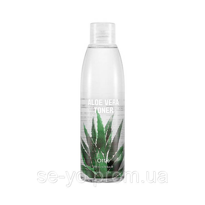 Заспокійливий тонер із трьома видами алое Ottie Aloe Vera Toner, 200 мл