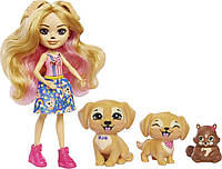 Набір Енчантималс Сім'я золотистого ретривера Джеріки (HHB85) Enchantimals Gerika Golden Retriever Family Doll