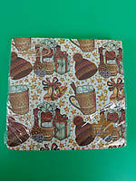 Серветка новорічна розмір ЗЗхЗЗ 16шт La Fleur "Новорічні акценти" (1 пачка)