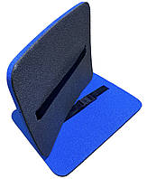 Коврик сидушка каремат 400х300х15 мм, сине/серая, большая толстая влагостойкая теплая туристическая сидушка