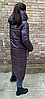 Жіноча зимова куртка, шоколад, фото 2