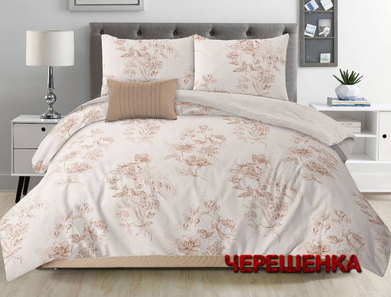 Тканина для постільної білизни Бязь "Gold" Lux GL3630 (50м) квіти на кремовому, фото 1