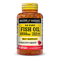 Жирные кислоты Mason Natural Fish Oil 1200 mg Omega-3 360 mg, 100 капсул