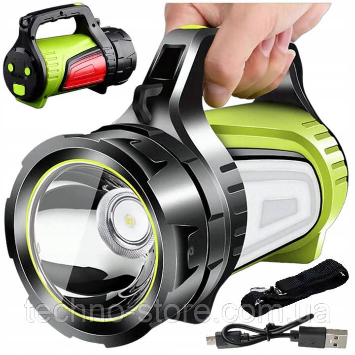 Фонарь, Прожектор, Повербанк Аккумуляторный, Мощный Свет + Режим ...