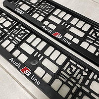 Рамки номерного знаку S-LINE AUDI (Ауді) комплект 2 штуки