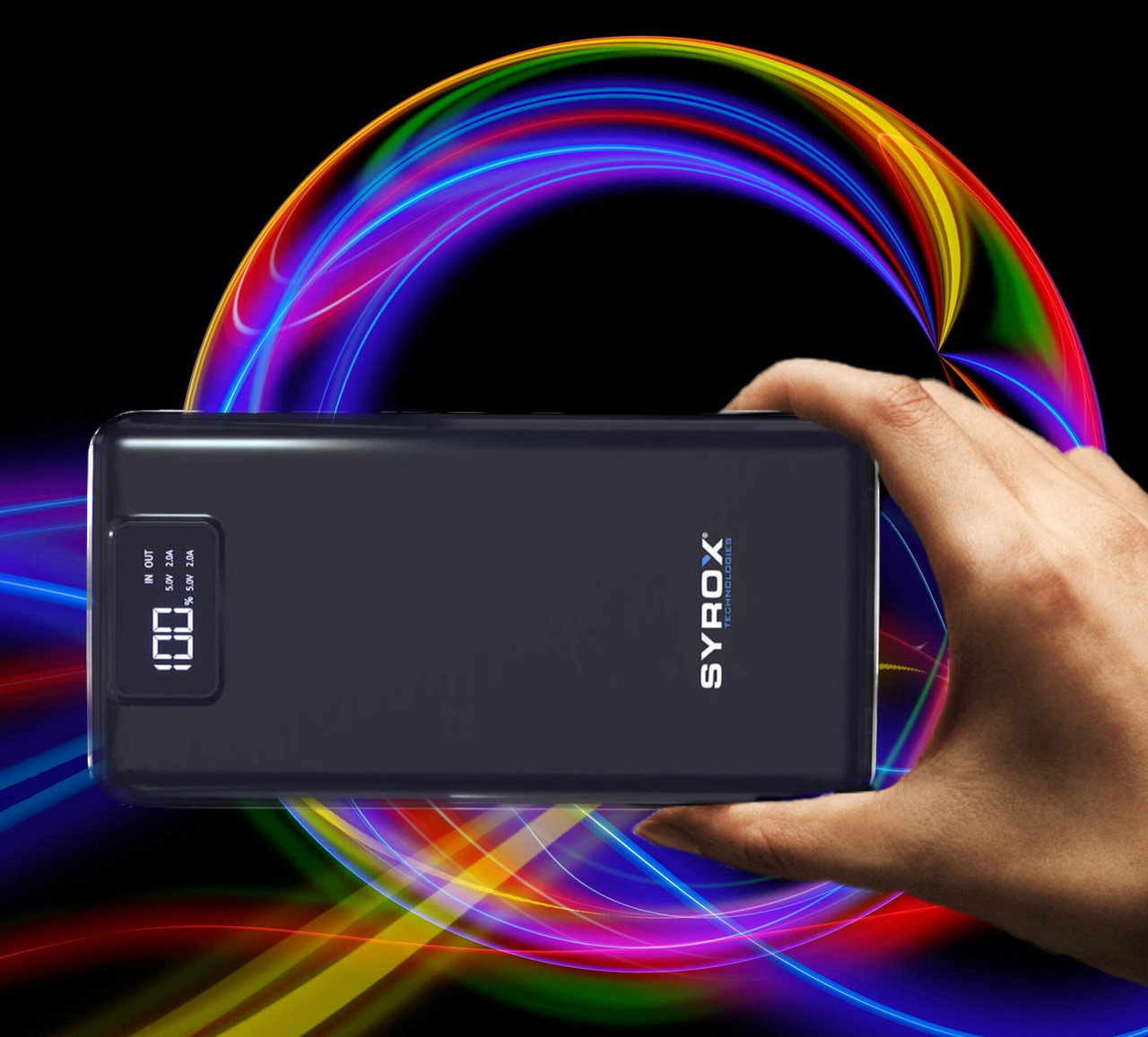 Повербанк Power Bank Syrox 20000 mAh зовнішній акумулятор портативна зарядка з дисплеєм (PB107) белый