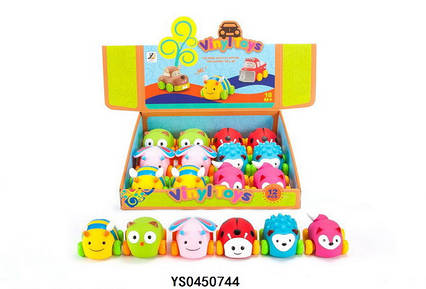 Тварина 8,5см, на колесах, 12шт(6видів) у дисплеї JZD-027