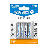 Аккумулятор EverActive Silver Line AAA 800 mAh 4 шт, Білий, AAA