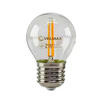 Світлодіодна лампа Velmax V-FILAMENT-G45 2W E27 2700K 21-41-30