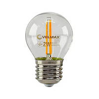 LED лампа Velmax V-FILAMENT-G45 2W E27 2700K 21-41-30