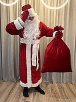 Костюма Деда Мороза велюровый костюм новогодний костюм Дедушка Мороз, красный Дед Мороз