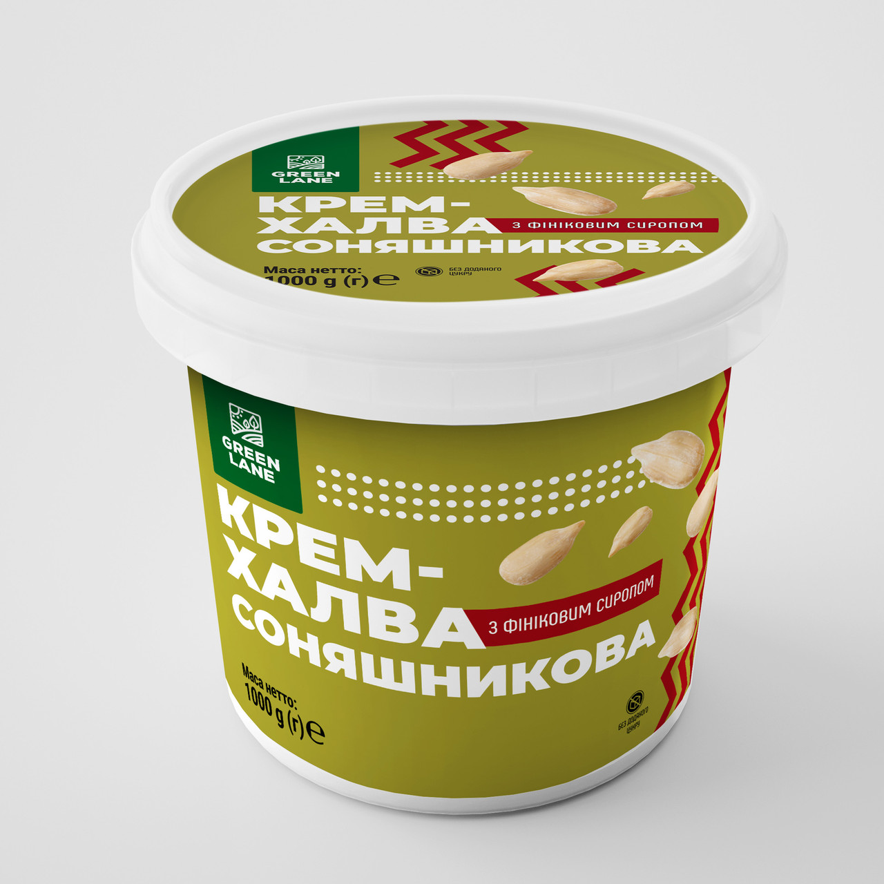Паста з насіння соняшника (крем-халва) з фініковим сиропом і морською сіллю 1000 г., без доданого цукру