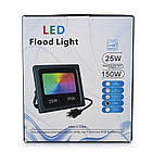 Світильник RGB для підсвічування фасадів LED Flood Light 25 W з Bluetooth керуванням через телефон, захист IP66, фото 8