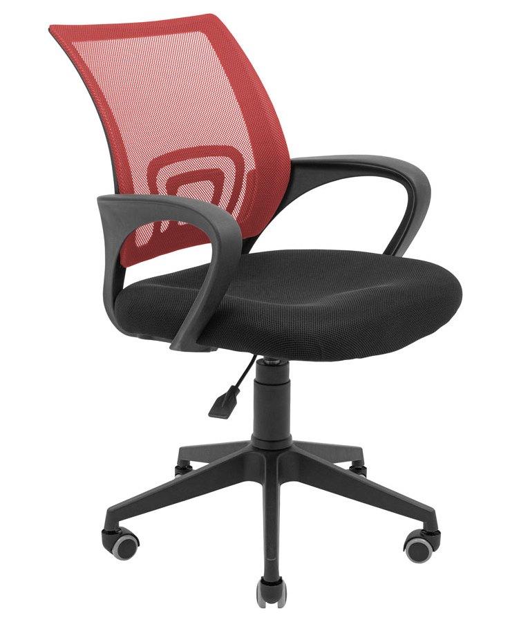 Крісло офісне комп'ютерне Спайдер Ю — Пластик/Піастра сидіння чорне спинка червона ТМ Richman, фото 1