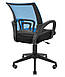 Крісло офісне комп'ютерне Спайдер Ю — Пластик/Піастра сидіння чорне спинка синя ТМ Richman, фото 2
