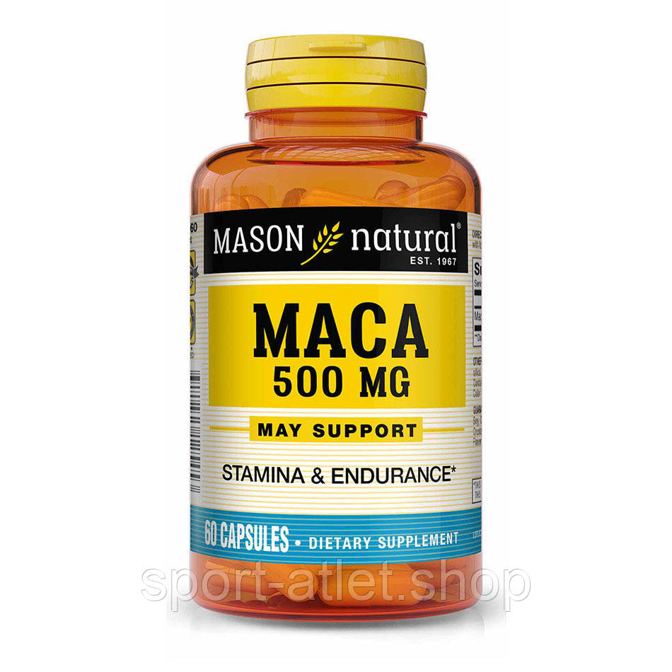 Натуральна добавка Mason Natural Maca 500 mg, 60 капсул, фото 1