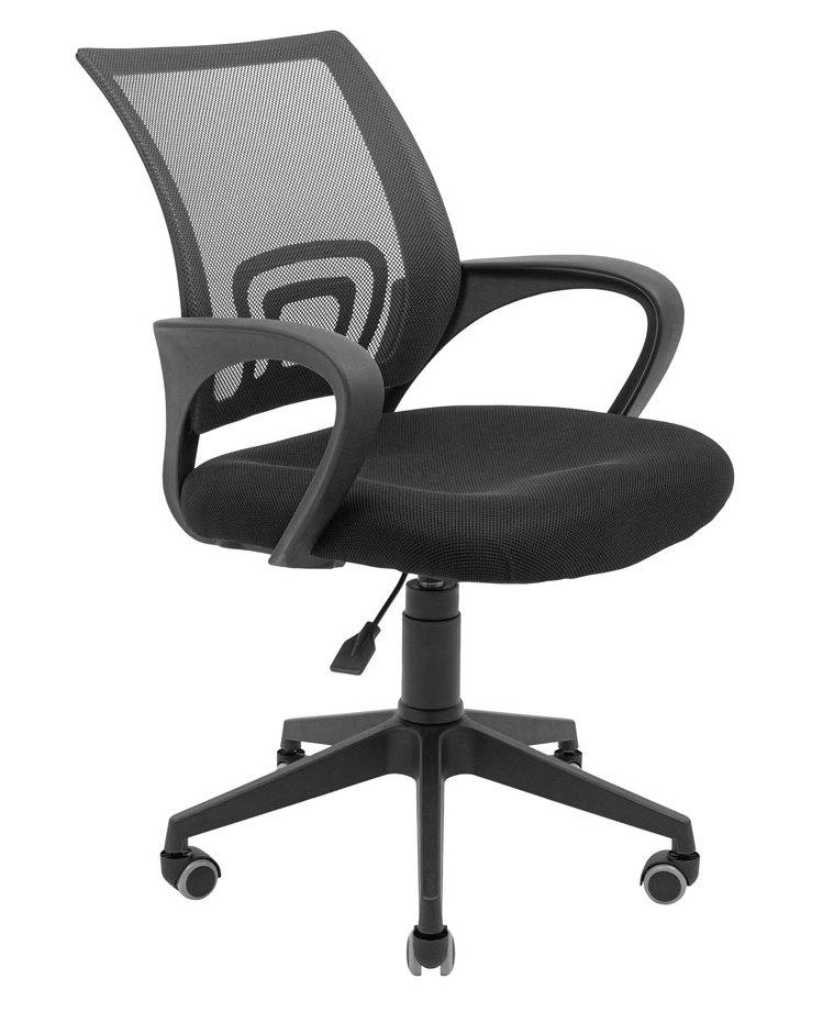 Крісло офісне комп'ютерне Спайдер Ю — Пластик/Піастра сидіння чорне спинка сіра ТМ Richman, фото 1