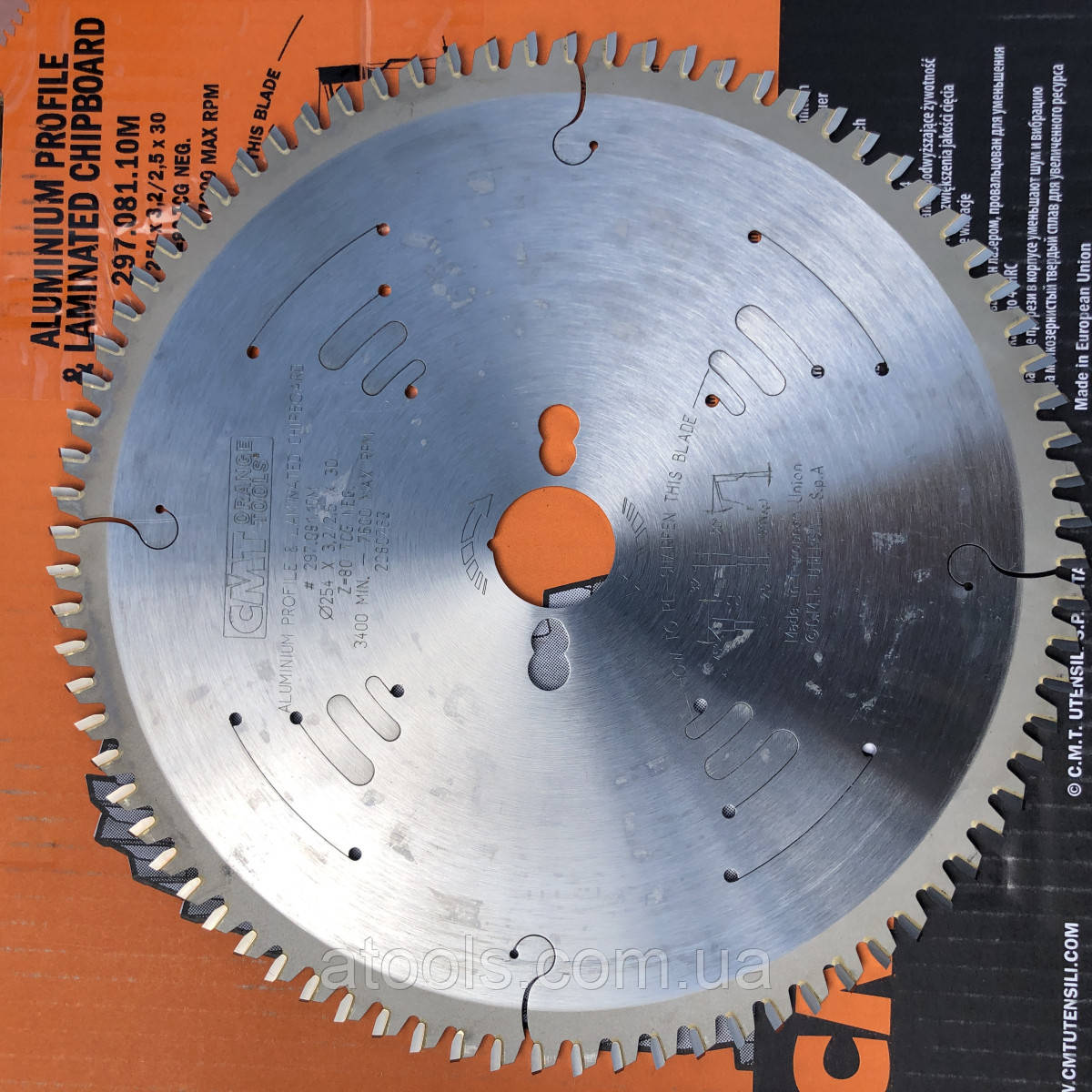 Пильний диск по кольорових металах і пластику СМТ 254х30х80 (297.081.10M)