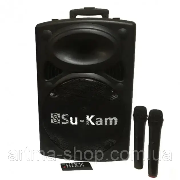 Портативна колонка Su-Kam BT-150A+2 mic+BT