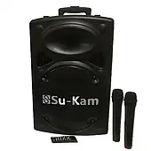 Портативна колонка Su-Kam BT-150A+2 mic+BT