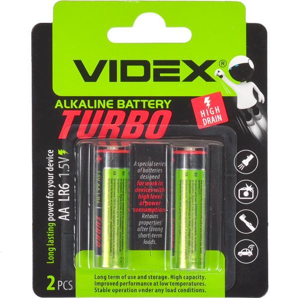 Батарейка лужна Videx LR06/AA Alkaline TURBO, фото 1