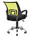 Крісло офісне комп'ютерне Спайдер Ю - Хром/Піастра сидіння чорне спинка зелена ТМ Richman, фото 3
