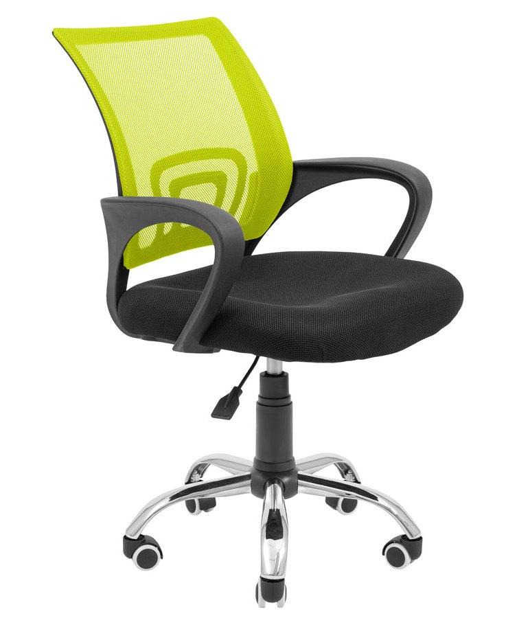 Крісло офісне комп'ютерне Спайдер Ю - Хром/Піастра сидіння чорне спинка зелена ТМ Richman, фото 1