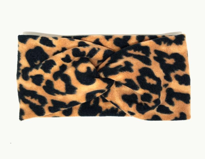 Пов'язка для волосся флісова леопардова, фото 1