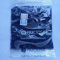 Бисер чешский Preciosa блестящий матовый темно-синий 50г 10/0 37100м