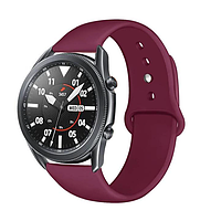 Ремешки Samsung Galaxy Watch 4 Classic 46mm 42 мм силиконовый ремешок для часов самсунг вотч 4 40mm / 44мм 12 - Wine Red (Красное вино)