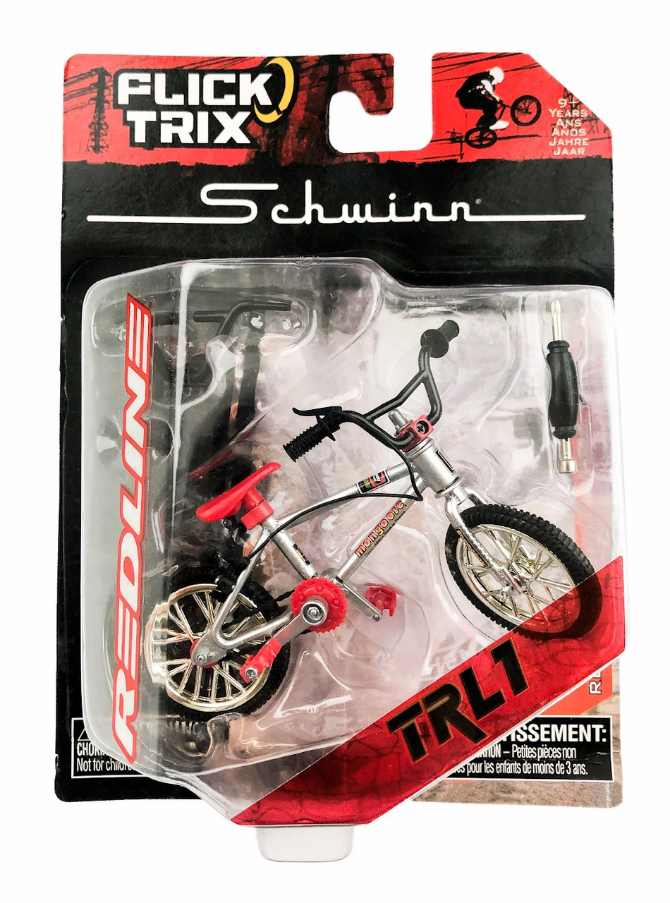 Фінгербайк металевий Flick Trix Mongoose Silver Red, фото 1