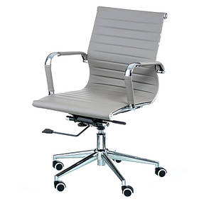 Офісне крісло Solano-5 сіре на коліщатках