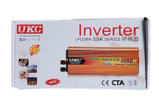Перетворювач постійного струму 2000 W UCK SSK-2000W AC/DC інвертор для автомобіля 12В-220 В, фото 5