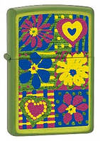 Запальничка оригінальна Zippo Funky Flowers Green (28057) Зроблено у США