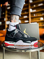 Кроссовки Nike Air Jordan Retro 4 Grey Black Red