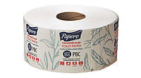 Туалетний папір джамбо 2-х шаровий 125 - 120м. Papero білий