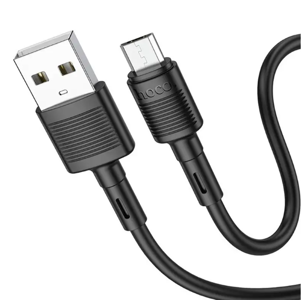 Hoco X83 Star Micro USB Cable Supports (2.4A 1m) черный